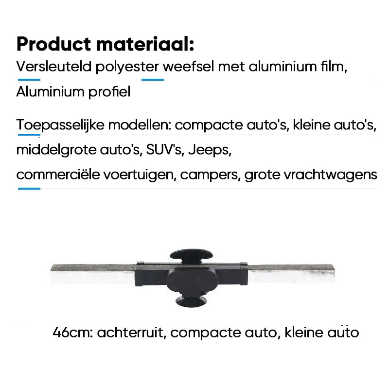 Intrekbare zonneklep voor in de auto
