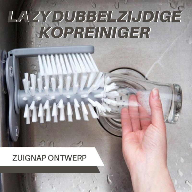 Luie dubbelzijdige bekerreiniger