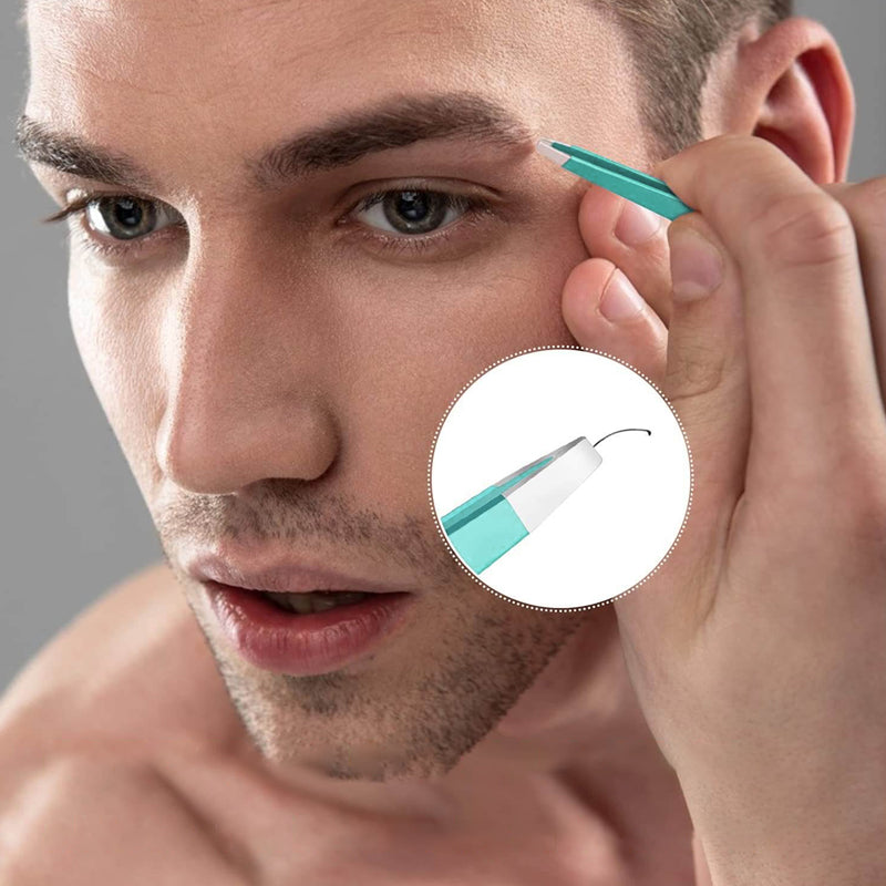 Multifunctionele roestvrijstalen wenkbrauwpincetset