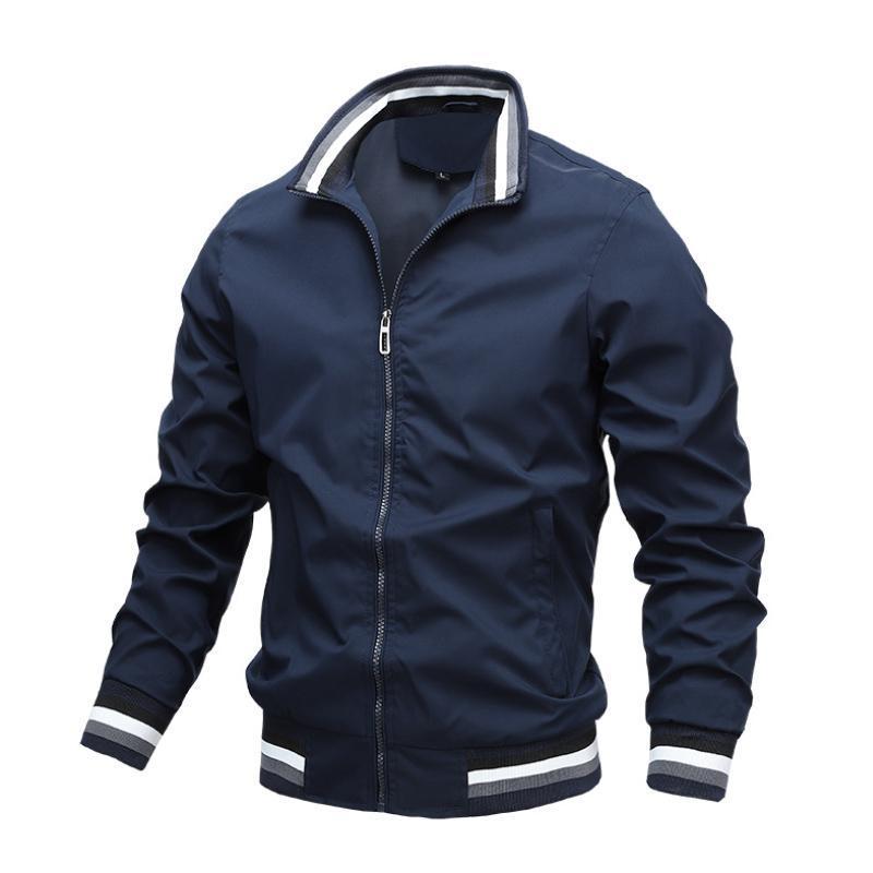 Casual jack voor heren in effen kleur