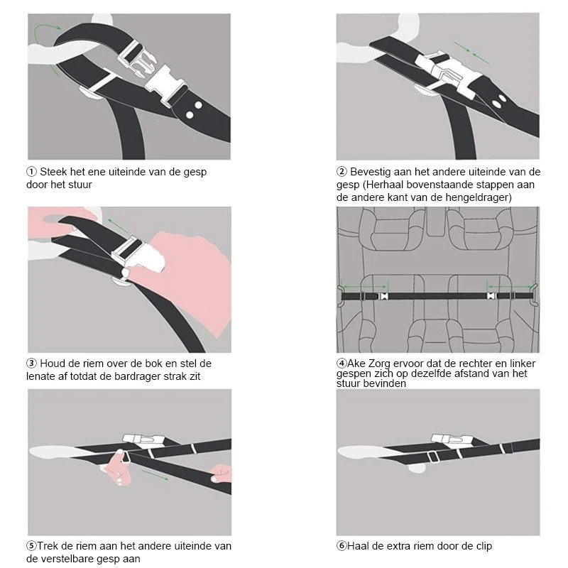 Riemen voor hengelhouder voor voertuigen