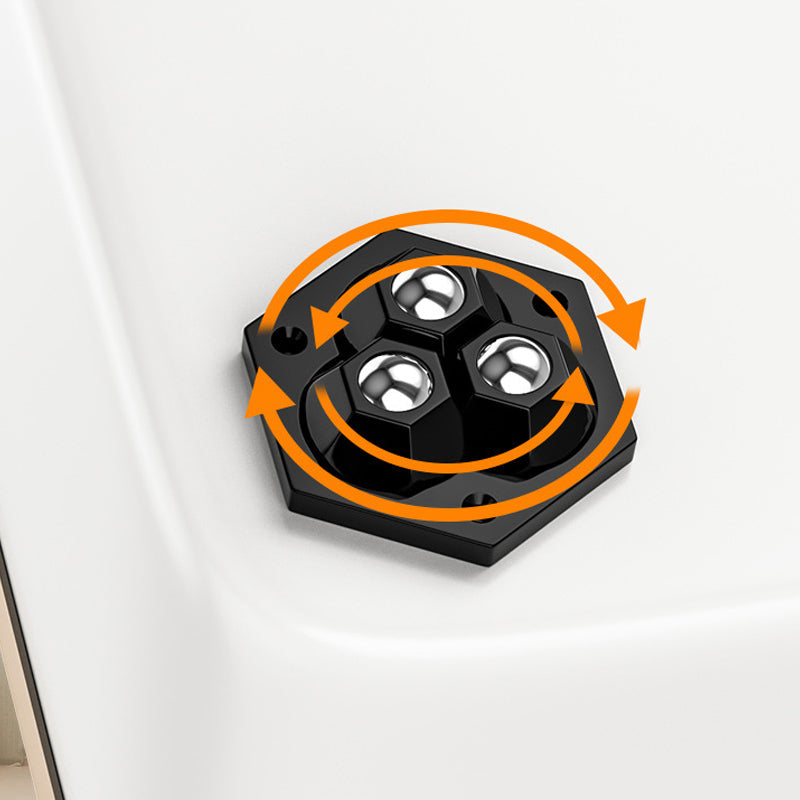 360° draaibaar zwenkwiel met drie kogels