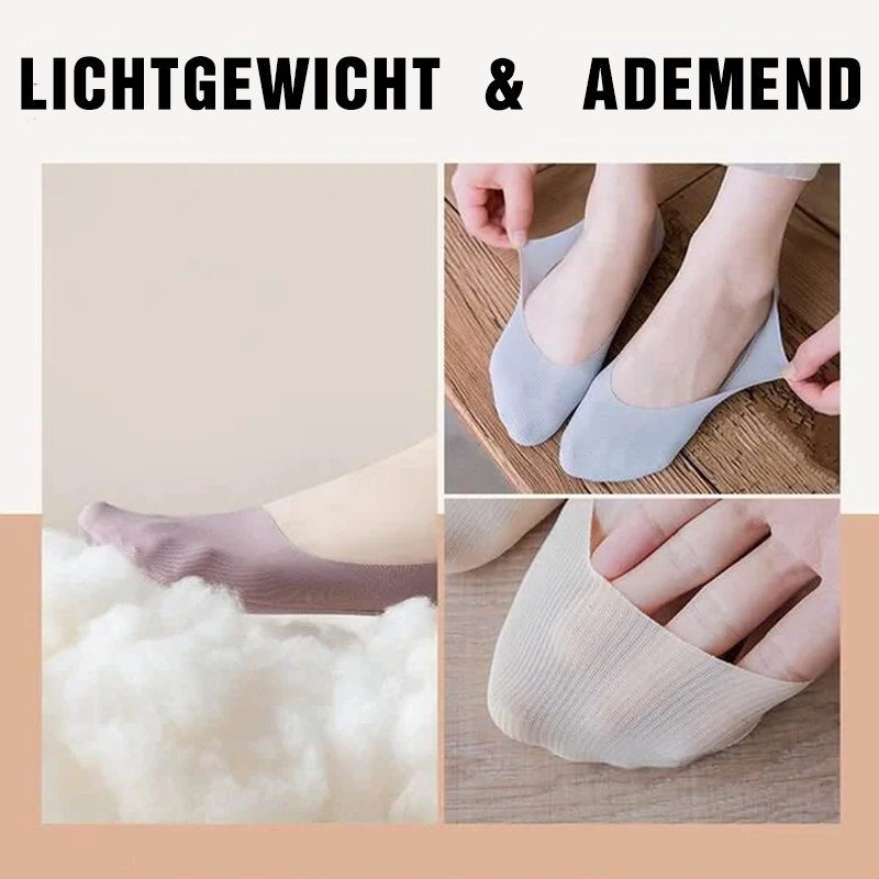 Onzichtbare antislip ijszijden sokken