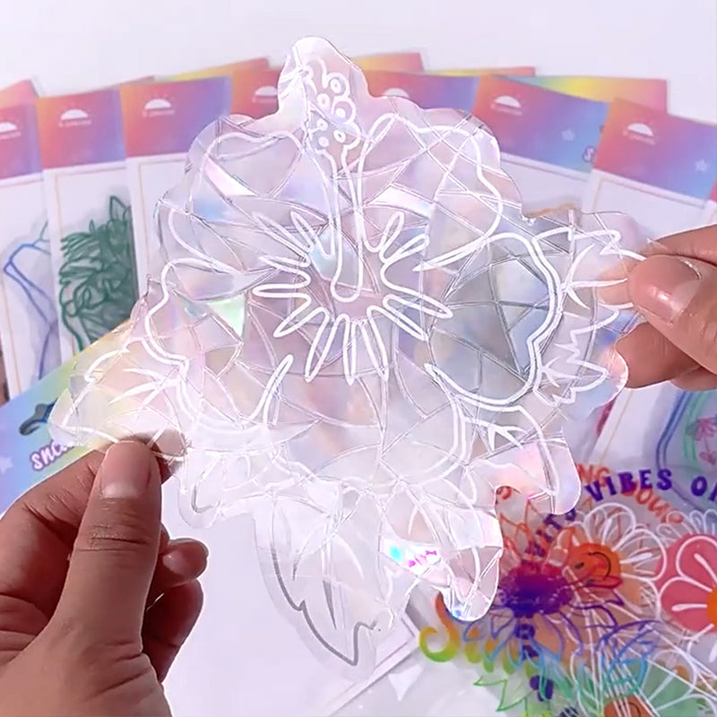 PVC dier kleurrijke anti-botsing glassticker, 6 stuks