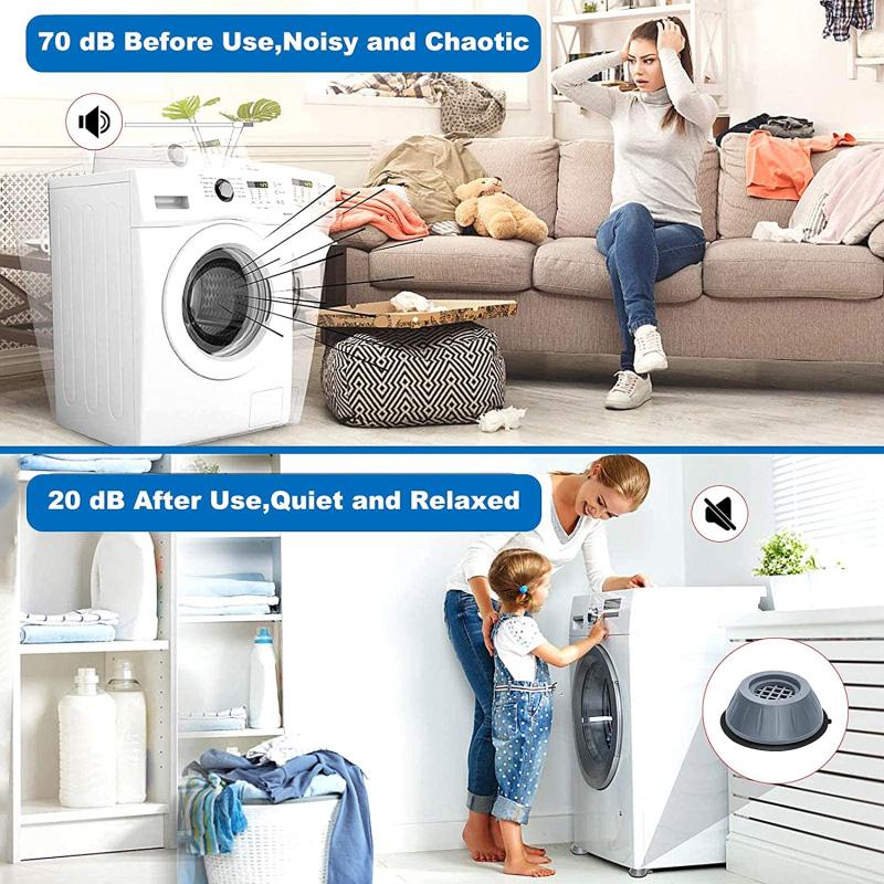 Ondersteuning voor anti-vibratie wasmachines (4 stukken)