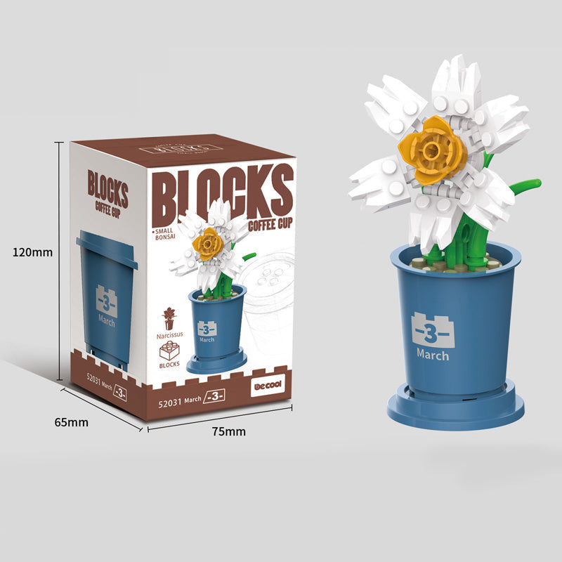 Koffiekopjes planten potblokken