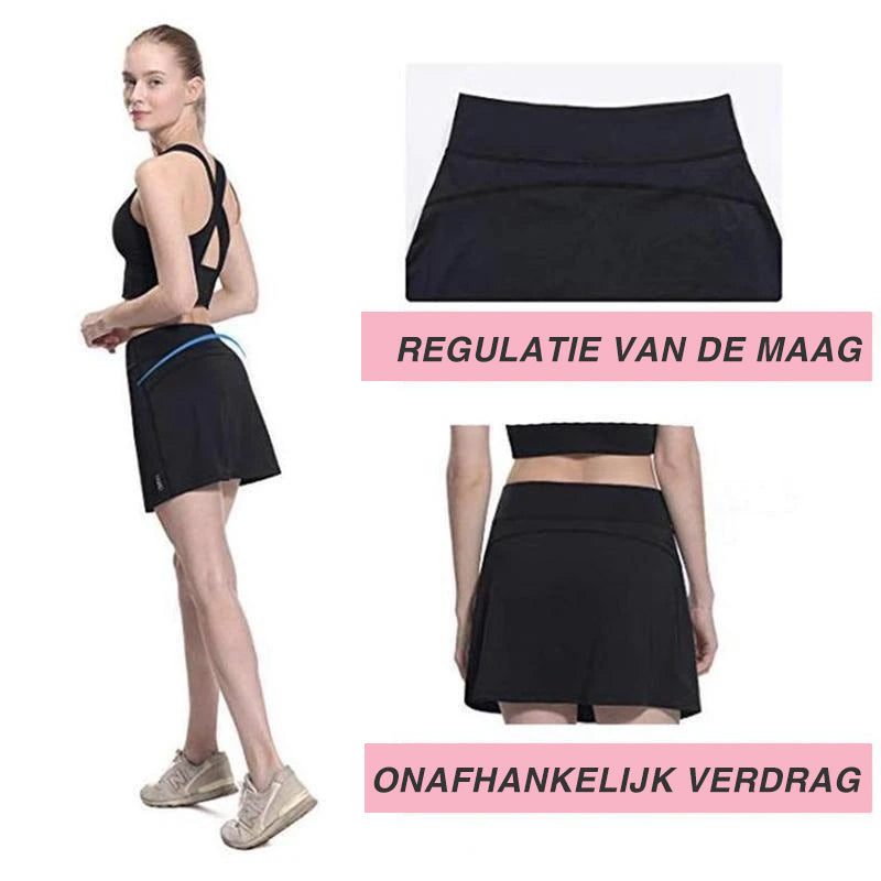 A-lijn korte rok met hoge taille