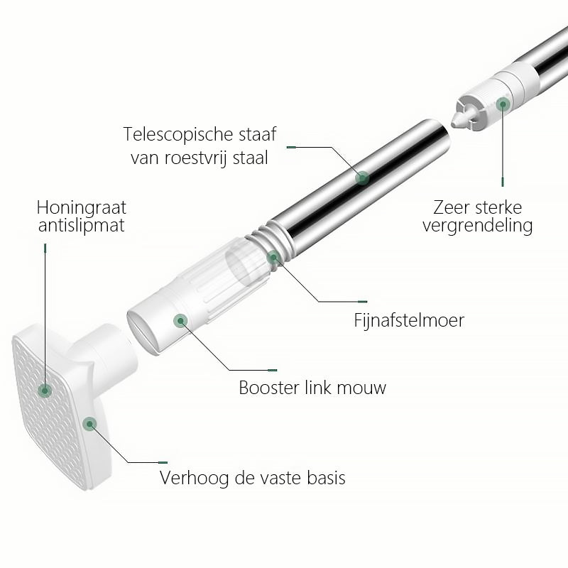 Telescopische kledingstang