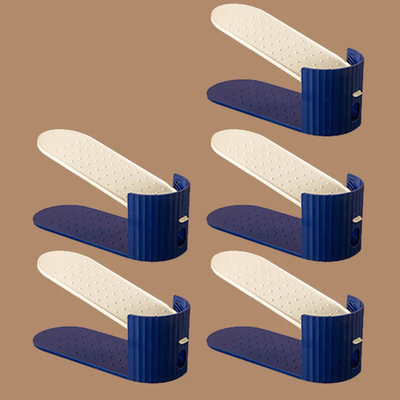 Dubbellaags verstelbaar schoenenrek