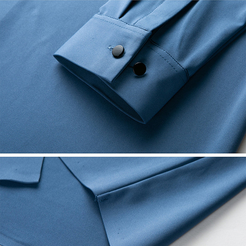 Strijkvrij en anti-rimpel overhemd met stretch