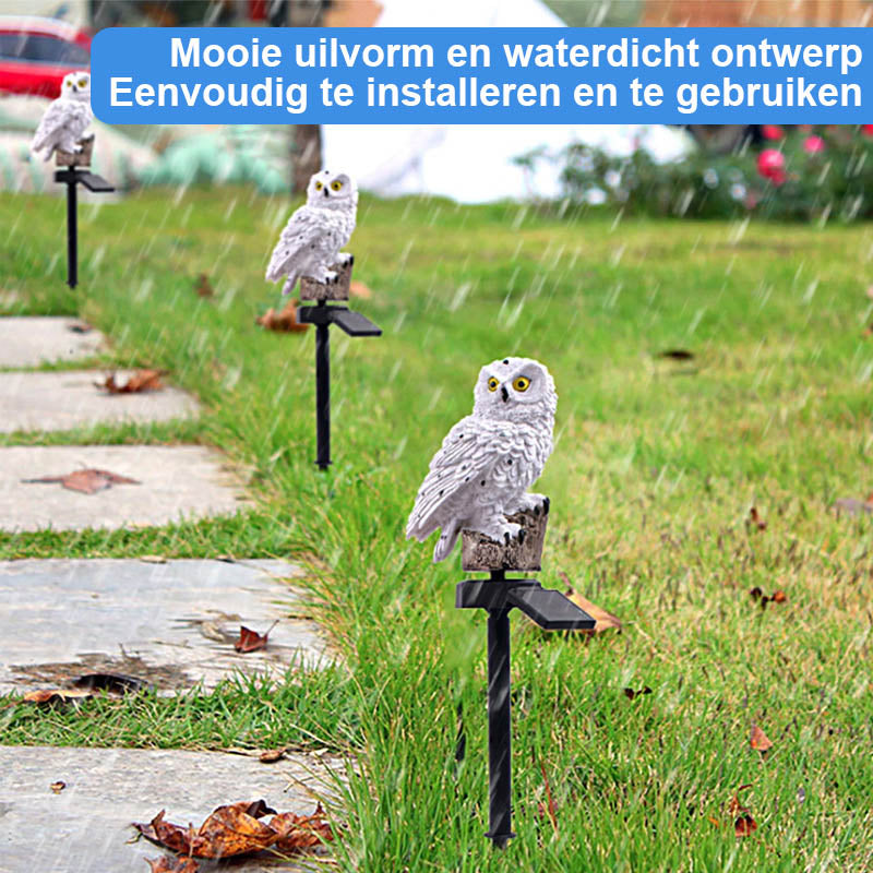 Solar uil vormige lichten outdoor tuin licht