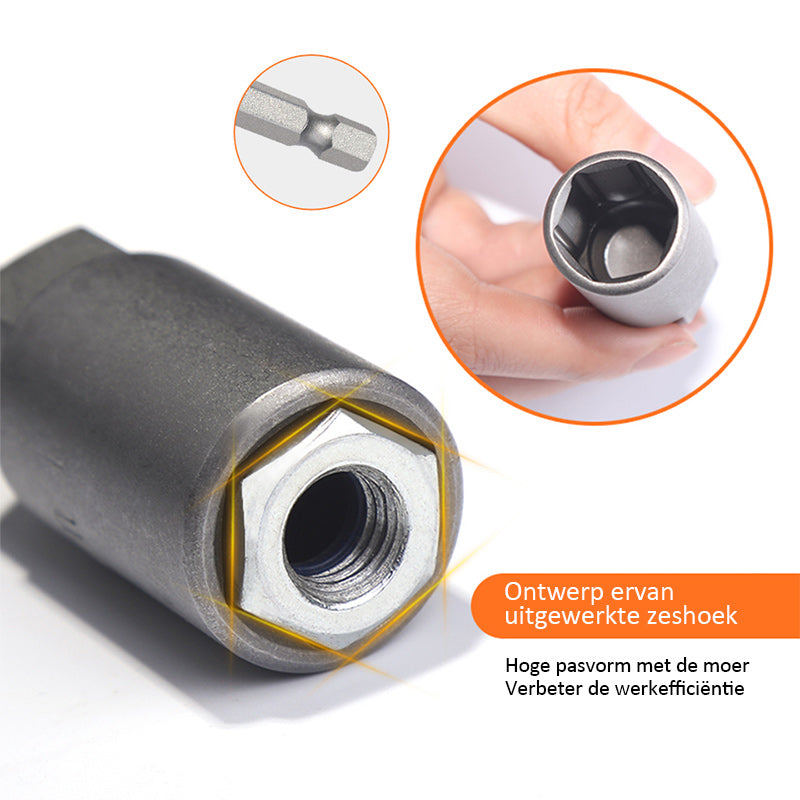 Extra diepe zeskantige bitdopboutmoersleutelbitset