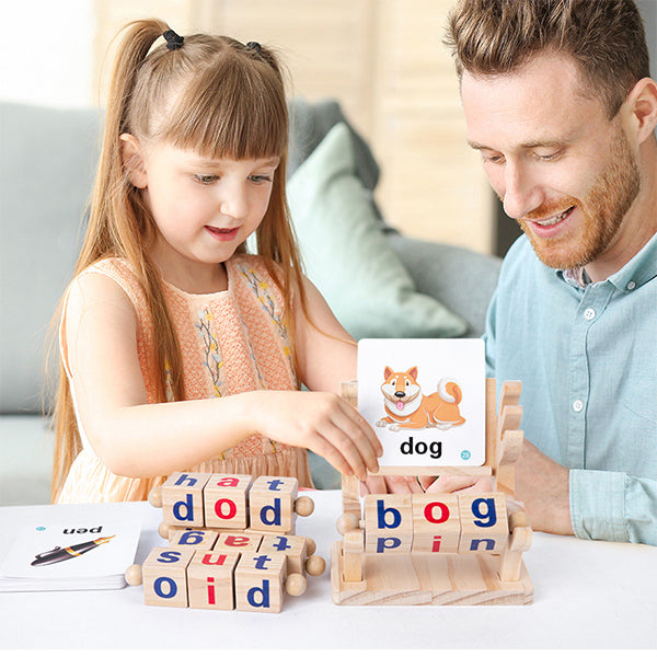 Houten leesblokken CVC Sight Words Game