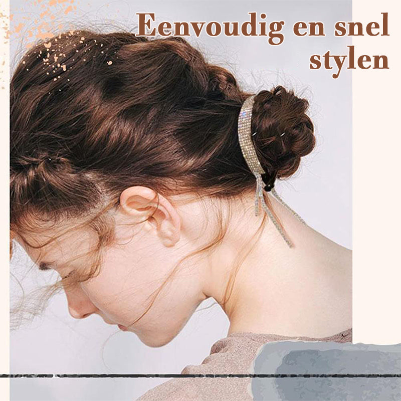 Elegante Hoofdtooi Met Strass Pom Pom