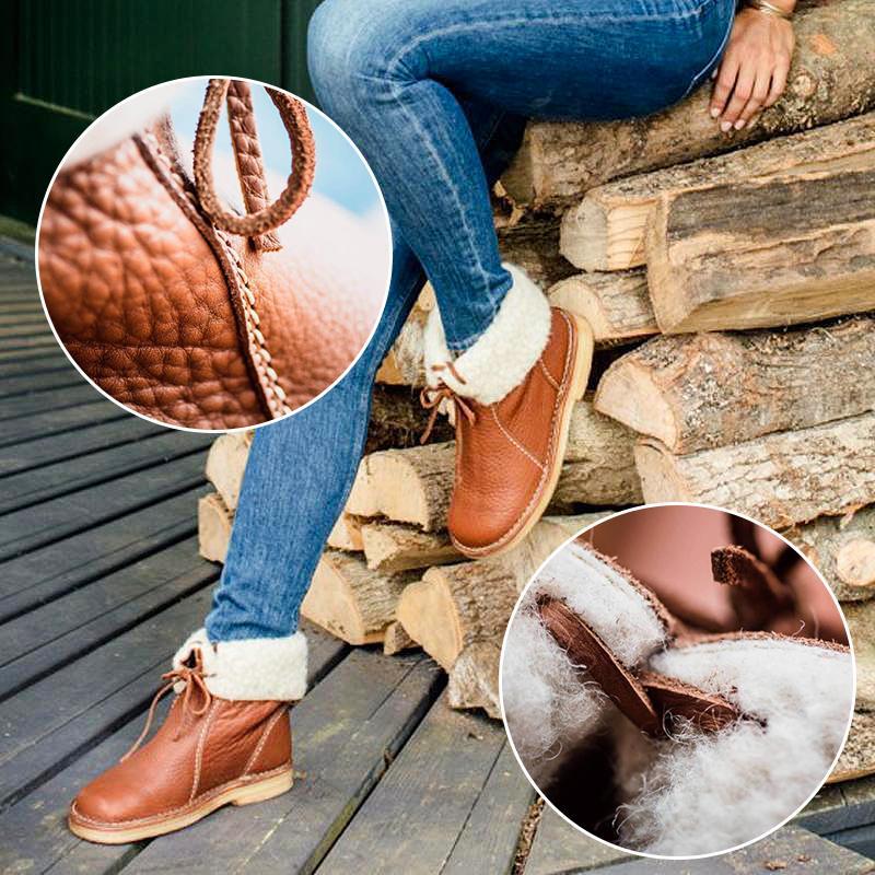 Dameslaarzen met ronde neus