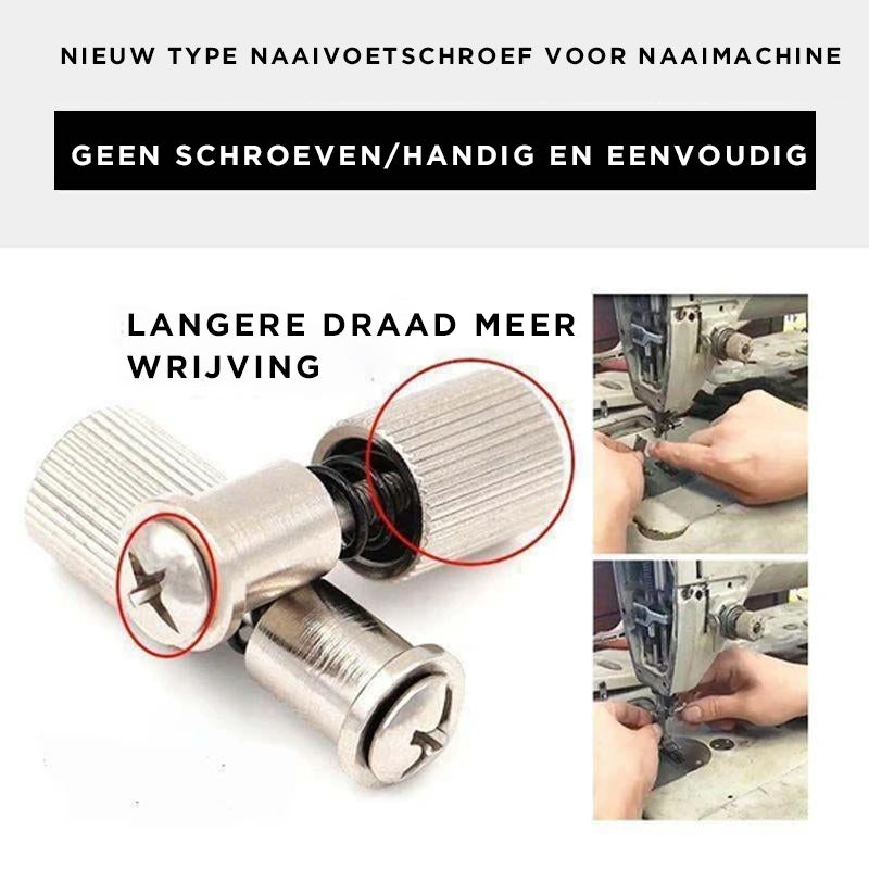 Universele naaivoet schroef