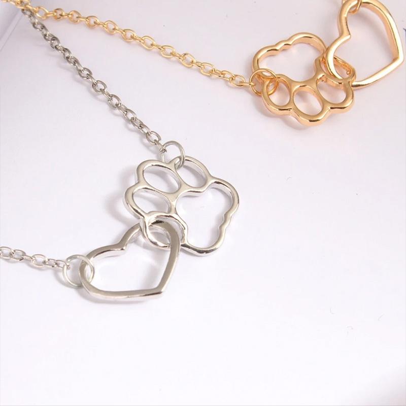 Hond poot hart hanger ketting