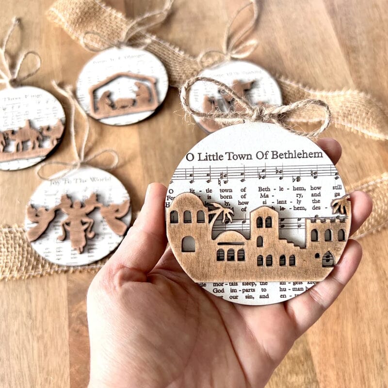 Muziekblad Kerstornament