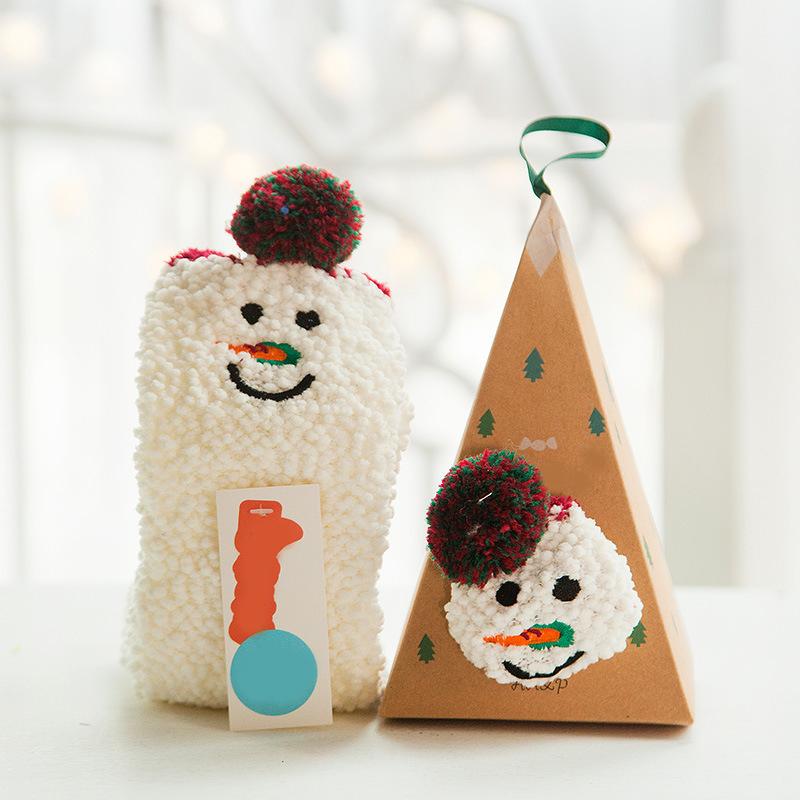 Zachte warme sokken van koraalfleece met kerstthema (4 paar)