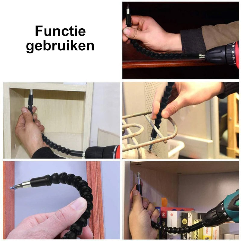 Flexibele boorverlenging met schroefboorhouder