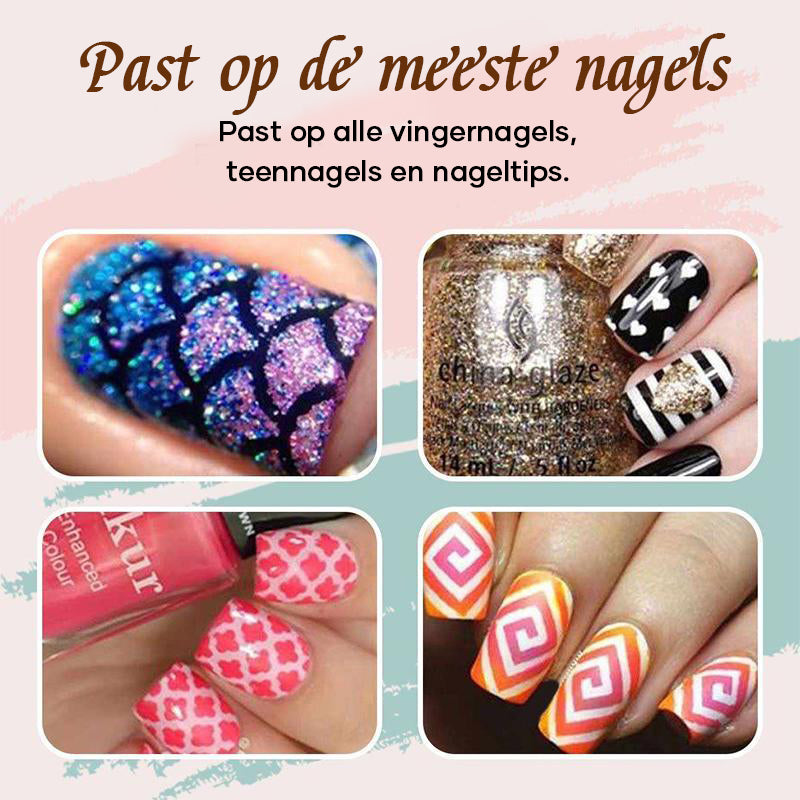 Art stencil sticker voor nagels (24 stks/set) [144 stickers]