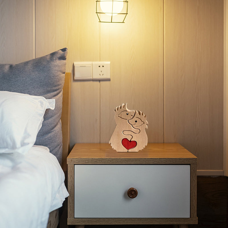 Moederdag dier houten ornament