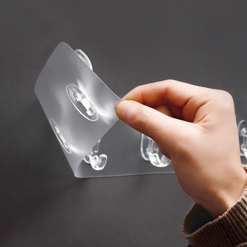 Transparent adhesive 5 hooks