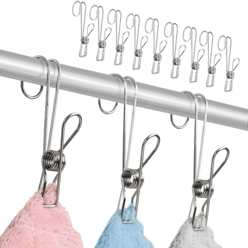 Roestvrijstalen metalen lange staartclip (6 stuks / set)