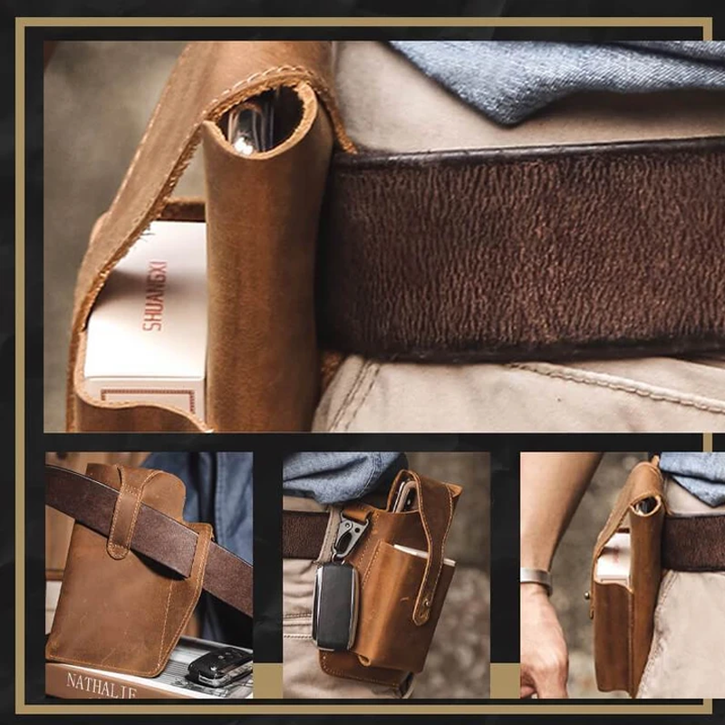 Herentas met retro riem en taille