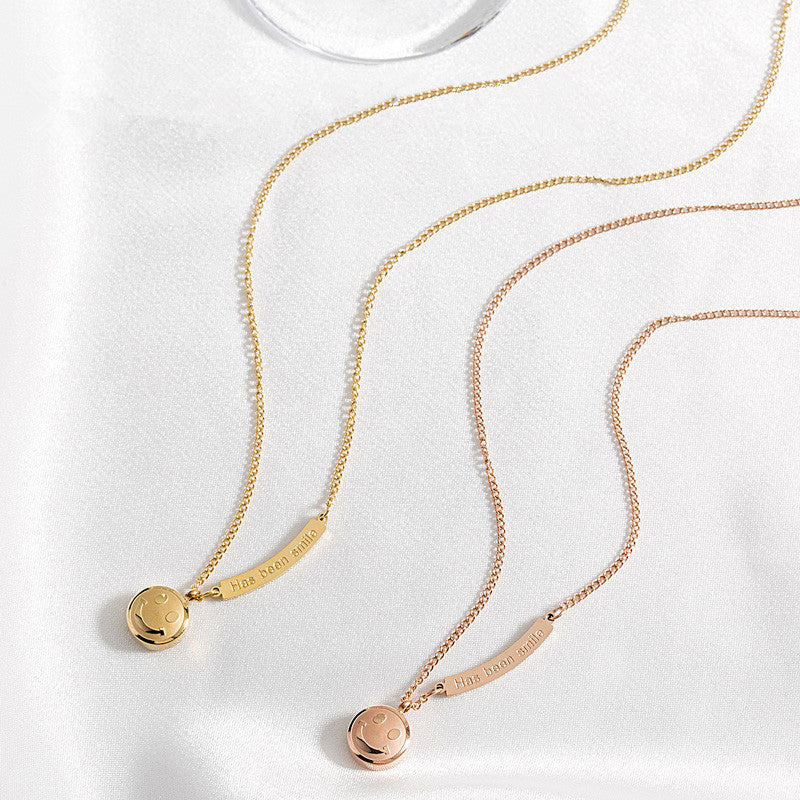 Geometrische smiley ketting