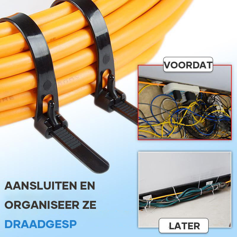 Herbruikbare kabelbinders(100 STUKS)