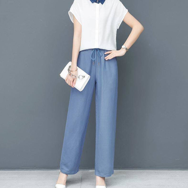 Losse casual broek van ijszijde