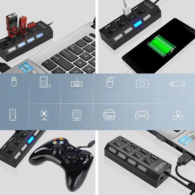 USB-hub met meerdere poorten en hoge snelheid
