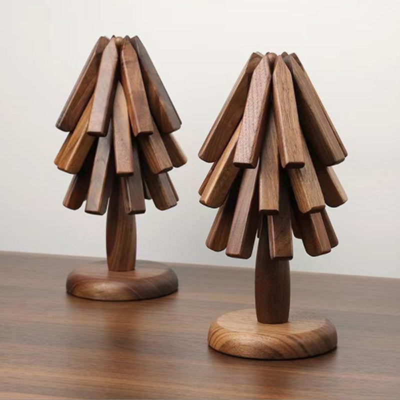 Zwarte walnoot houten tafelmat