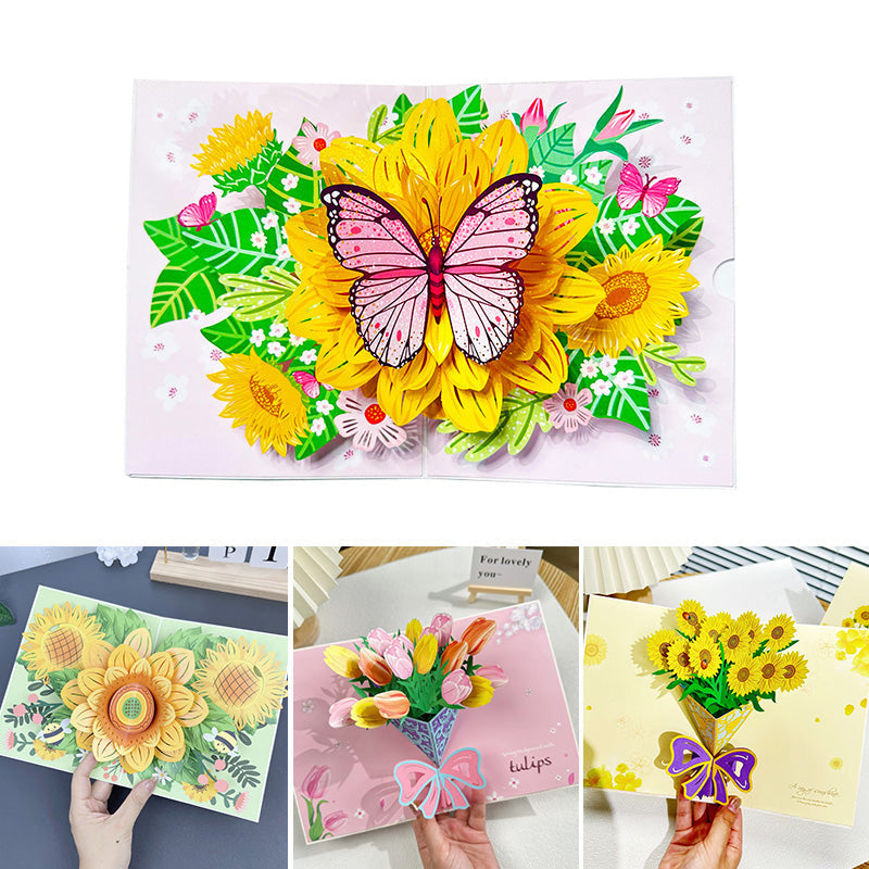 3D Handmade Flower Greeting3D handgemaakte bloem wenskaart Card