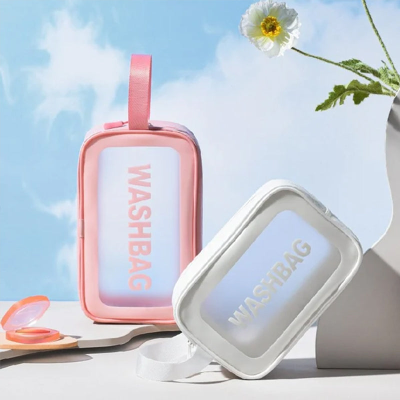 Doorschijnende make-up tas