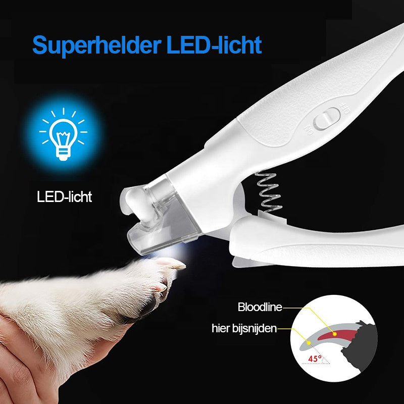 Professionele LED-licht nagelknipper voor huisdieren