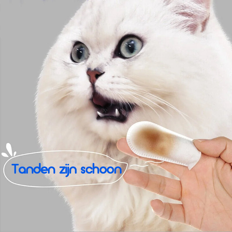 Tandenreinigende vingerdoekjes voor huisdieren