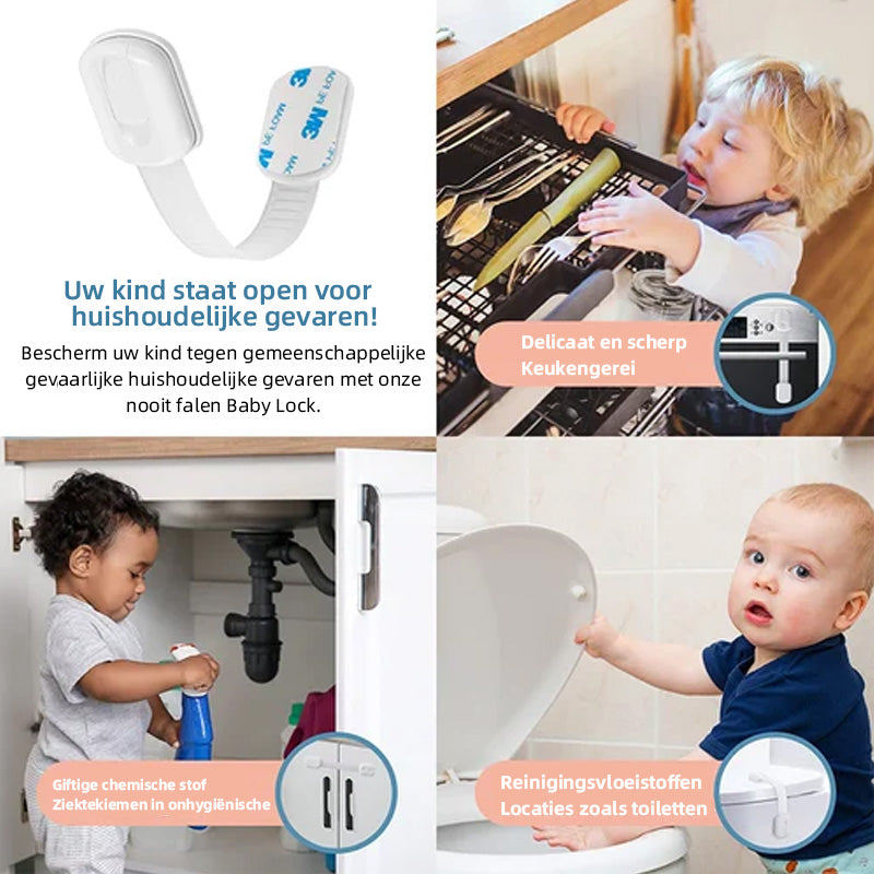 Kunststof slotriemen Veiligheidsbescherming voor baby's（6 stuks）