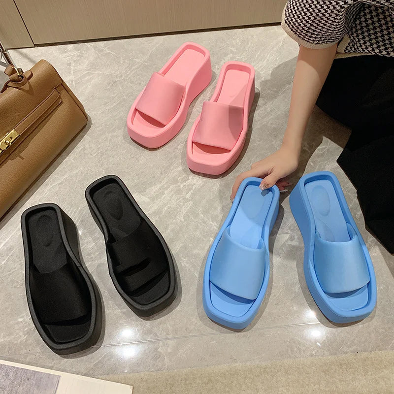 Luxe sandalen met vierkante neus