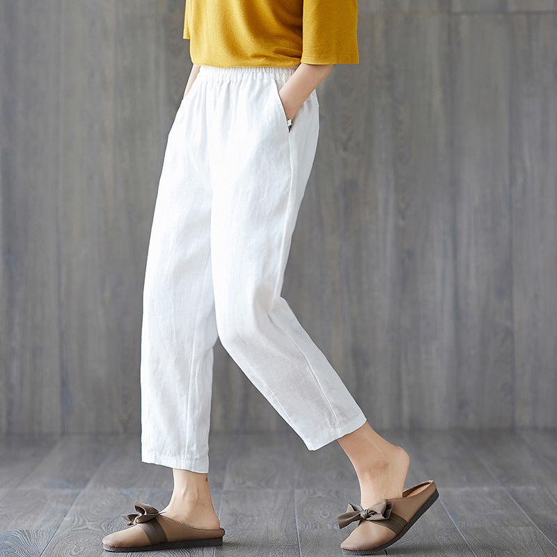 harem cropped casual broek