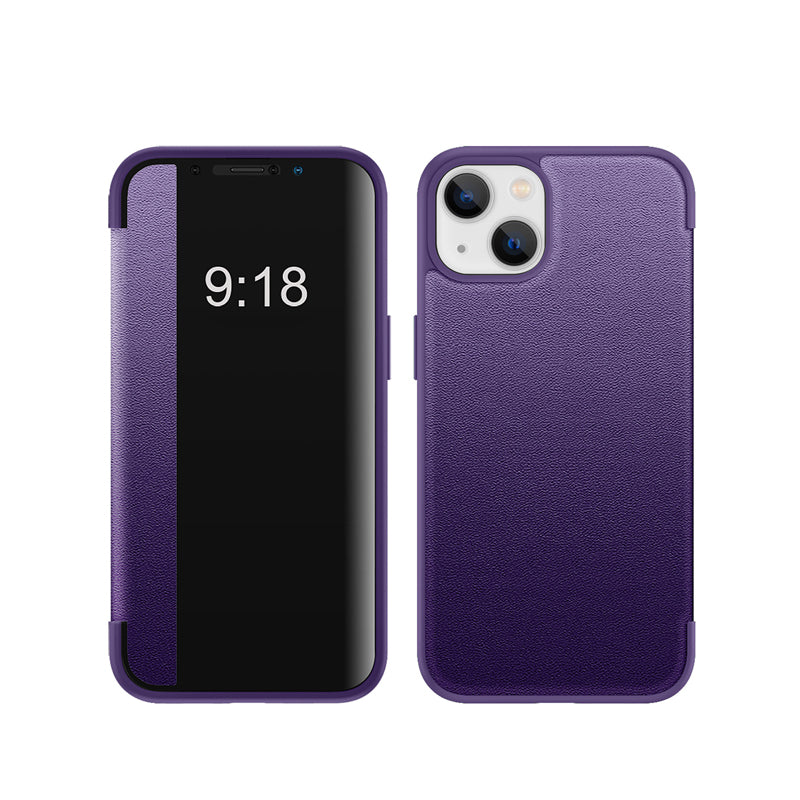 Business Series View Window Flip Folio lederen hoes