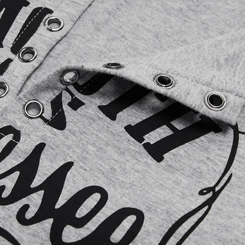 Mouwloze blouse met letterprint