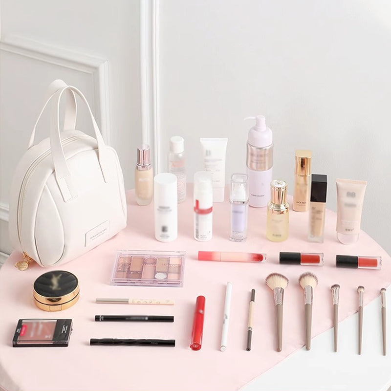 Meerlaagse schelpvormige make-uptas