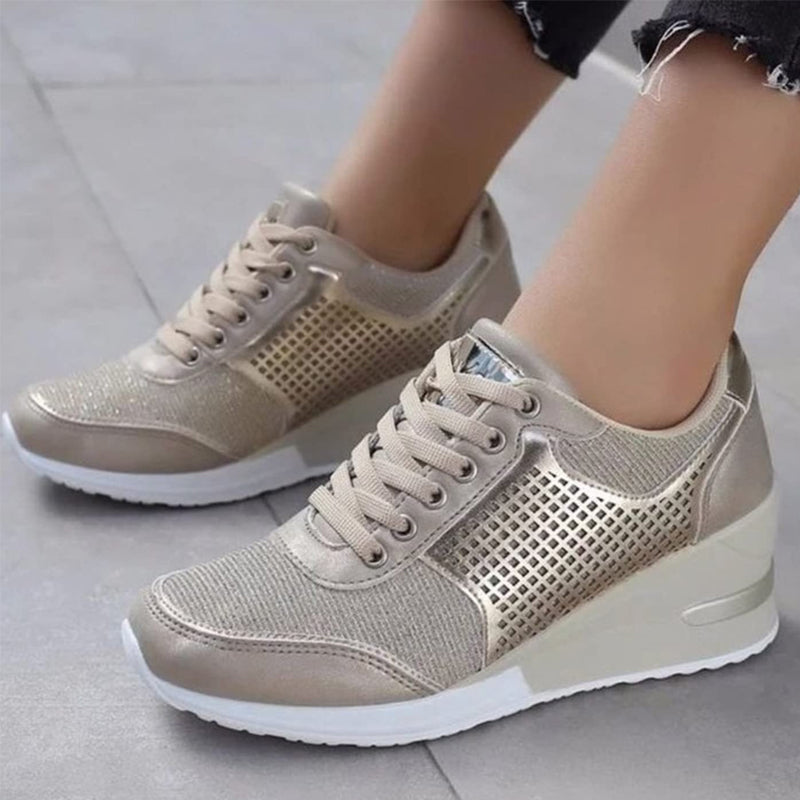 Wedge-sneakers met hoge hak voor dames