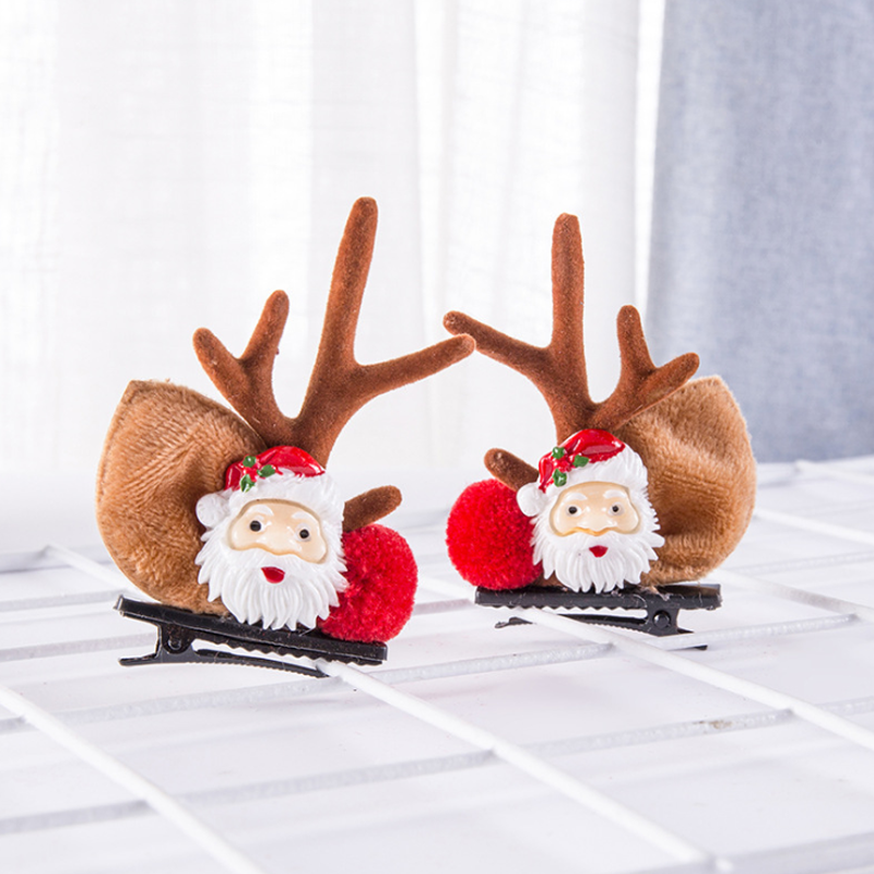 Kerstmis Nieuw gewei pluche haarspelden