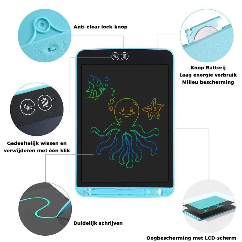 Gedeeltelijk uitwisbaar LCD-schrijfbord