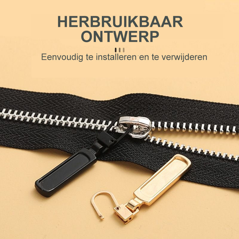 Zonder gereedschap afneembare stijlvolle ritssluiting