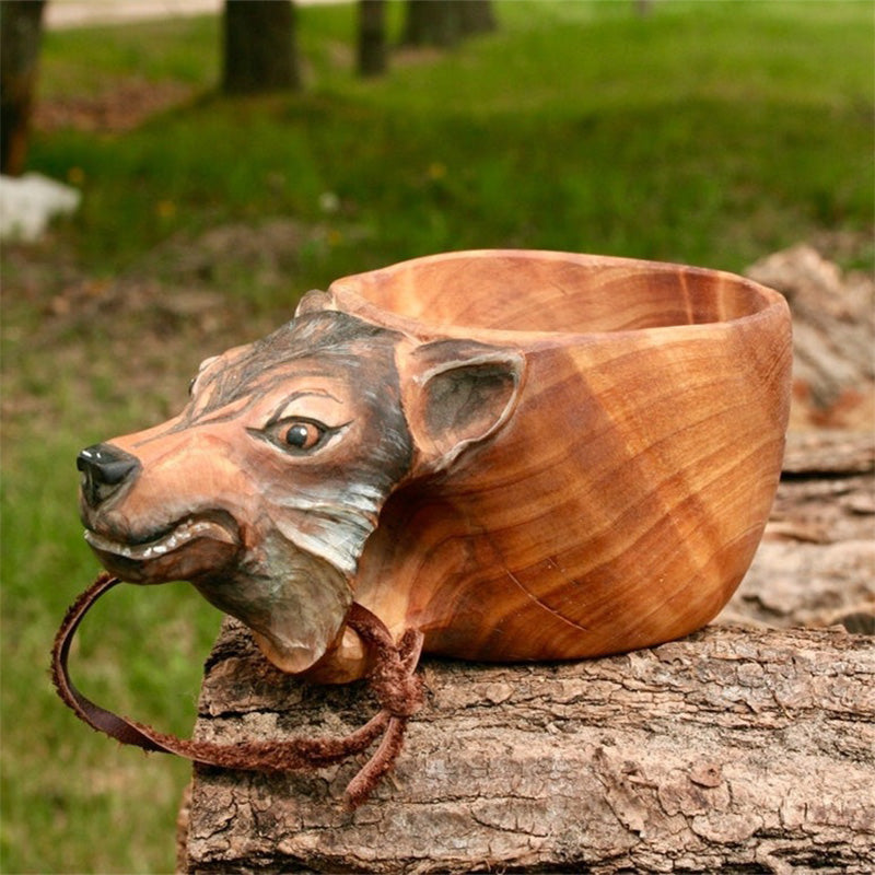 Animal Handmade Wooden Cup