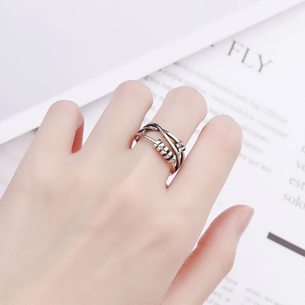 Lichte luxe transfer kralen ring